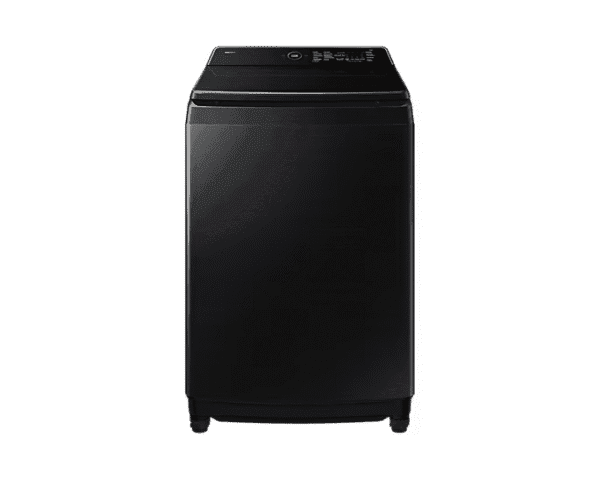 Lavadora Samsung AI Wash Ecobubble de 21 kg en color negro – vista frontal completa