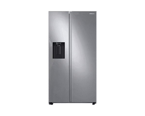 Refrigeradora Samsung Side by Side Space Max 602 litros modelo RS60T5200S9/PE en color plateado con dispensador
