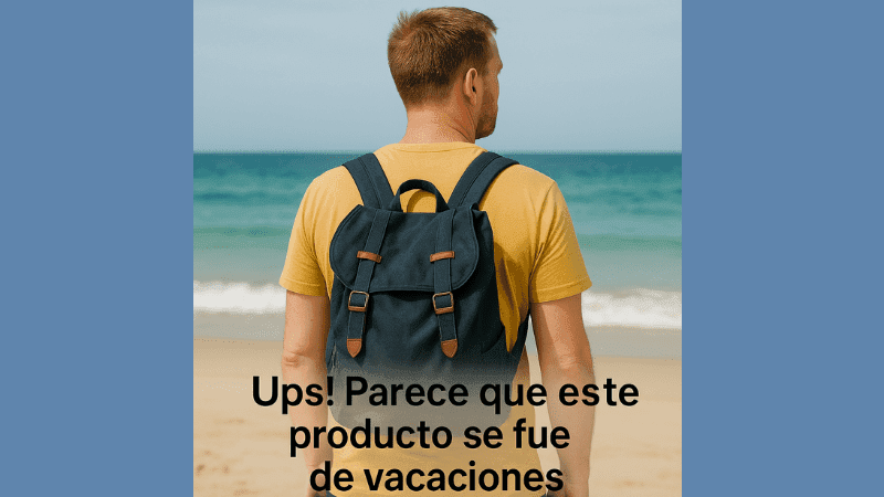 Hombre de espaldas con una mochila, mirando al océano, representando un producto Samsung agotado que se fue de vacaciones.